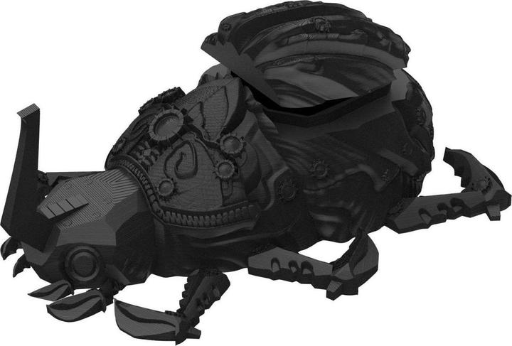 Produktbild Feldherr Fates End Dice Jail Scarab schwarz – 3D Würfelgefängnis Tabletop (Kunststoff)