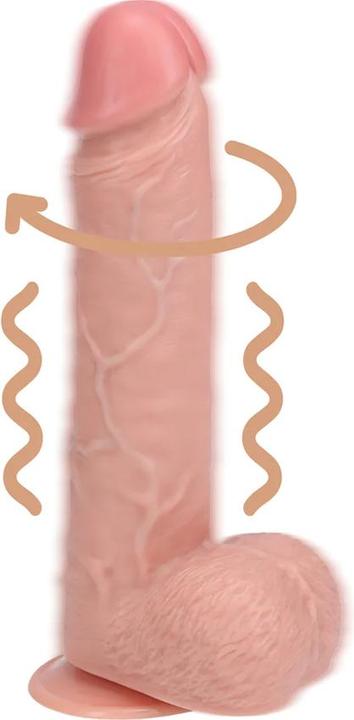 RealRock Vibrierender und rotierender gerader Schwanz mit Kugeln - 8 / 20,5 cm - Flesh RealRock Vibrierender und rotierender gerader Schwanz mit Kugeln - 8 / 20,5 cm - Flesh