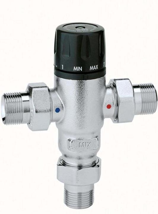 Productafbeelding Caleffi Messing thermostatisch mengventiel, regelbaar 3/4inch, 30-65 graden