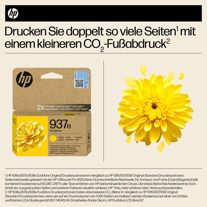 Produktbild HP 4S6W8NE#CE1 937e EvoMore OJ PRO Tinte yellow 1650Seiten (Y)