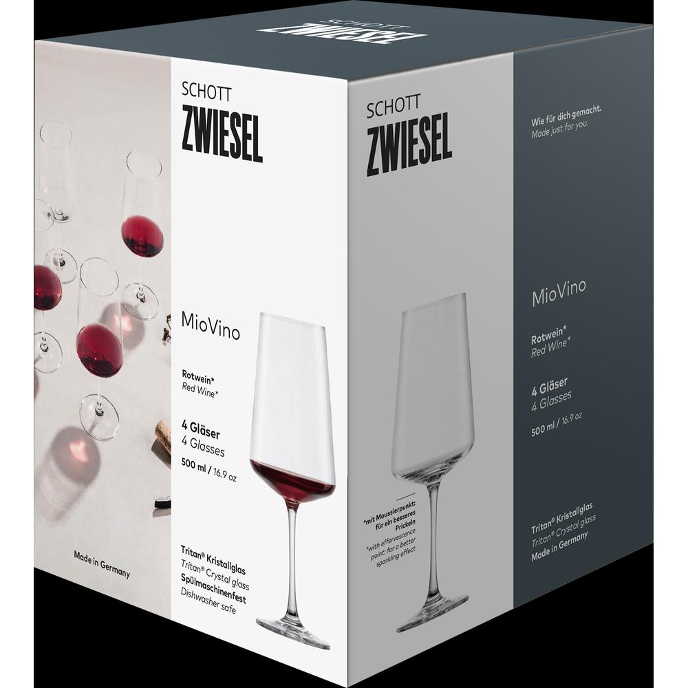 Thumbnail - Schott Zwiesel Rotweinglas MioVino 0 4 Stück, Weingläser, Transparent