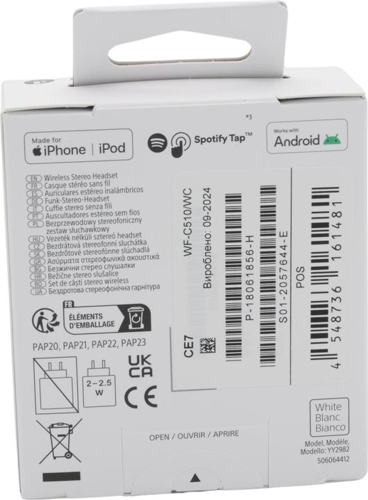 Immagine prodotto Sony WF-C510 (Nessuna cancellazione del rumore, 11 h, Senza fili)