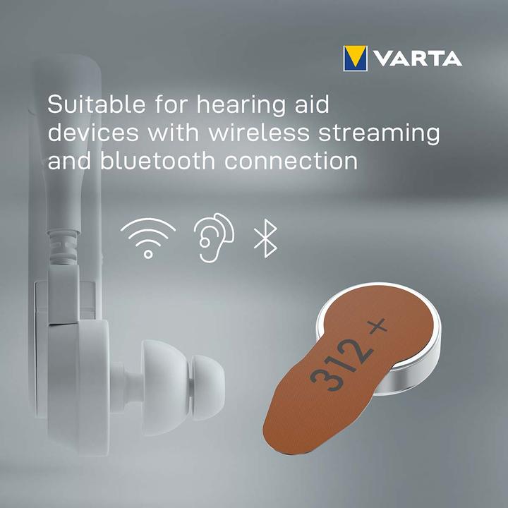Produktbild Varta Hörgerätebatterien Typ 312, 1.4V (6-Pack) (6 Stk., A312, 180 mAh)
