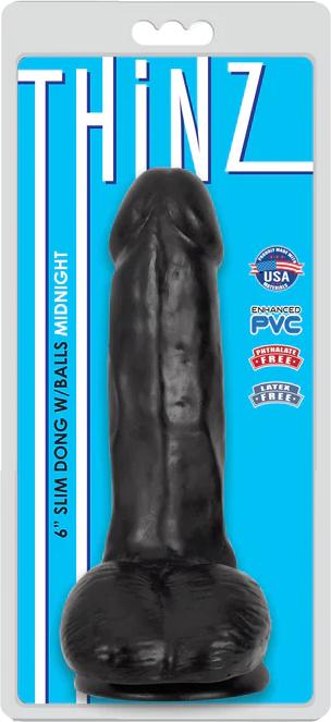 Produktbild Pipedream Dünner Dildo Mit Dünnen Hoden Schwarz 15'25 cm