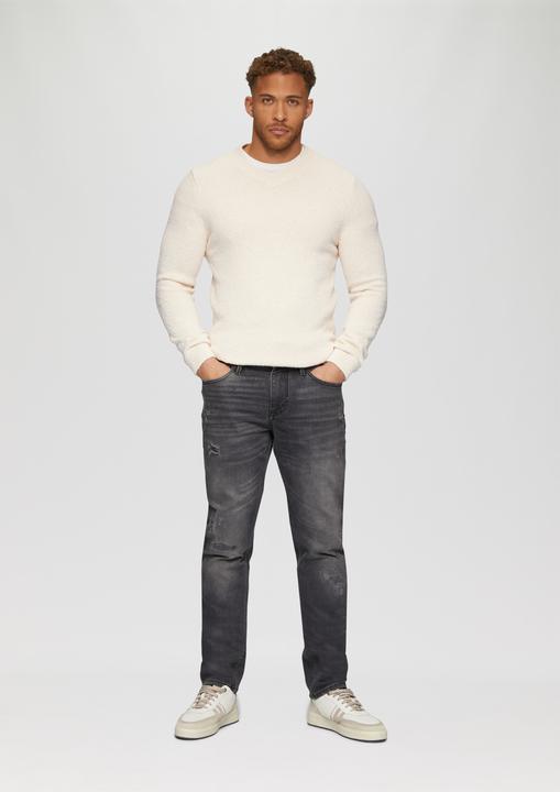 Produktbild S.Oliver Strickpullover Strukturierter Baumwollpullover mit V-Ausschnitt (XXL)