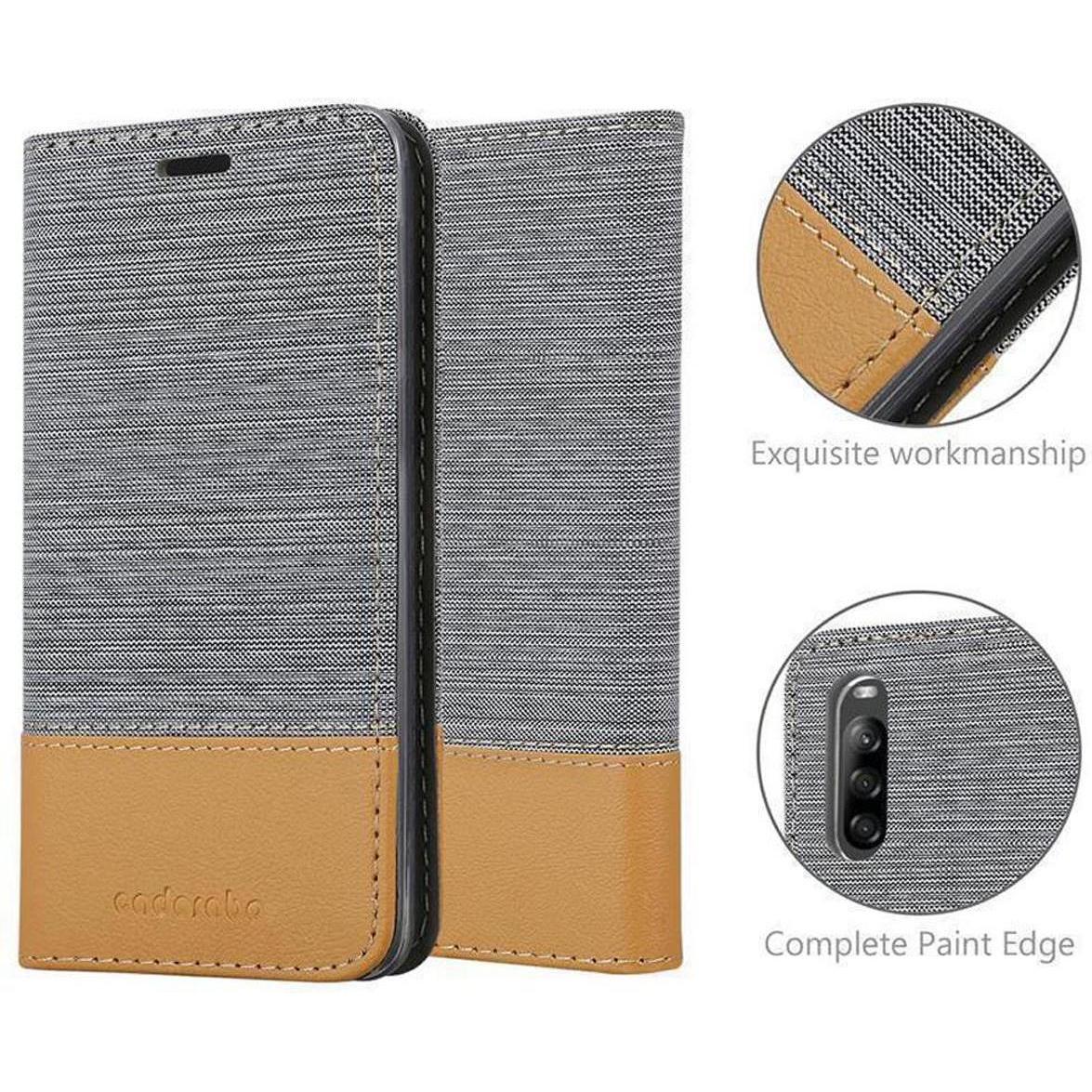 Thumbnail - Cadorabo Jeans Optik (Sony Xperia L4), Smartphone Hülle, Grau, Braun
