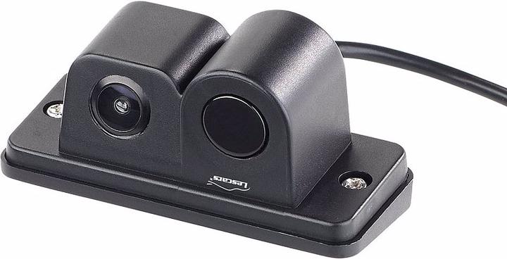 Actual product image Lescars 2 times: Color rear view camera and parking aid
