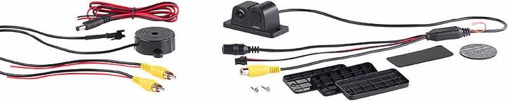 Actual product image Lescars 2 times: Color rear view camera and parking aid