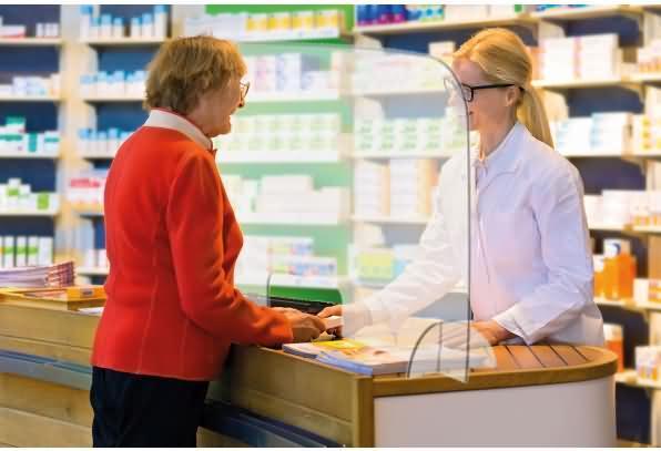 Image du produit Franken Présentoir de comptoir avec passe-plat acrylique (70 x 85 cm)