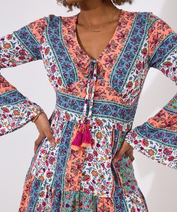 Actual product image Joe Browns V-Neck Tassel Patchwork Tunic (44)