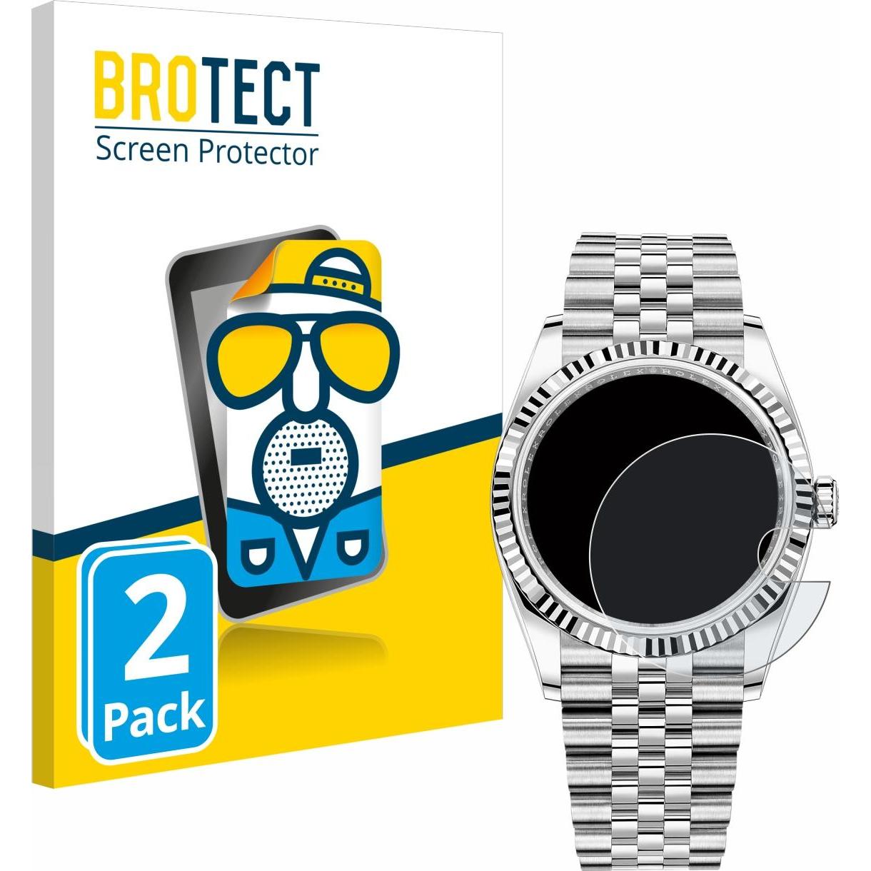BROTECT Entspiegelungs-Schutzfolie Displayschutz Matt, Smartwatch Schutzfolie, Grau