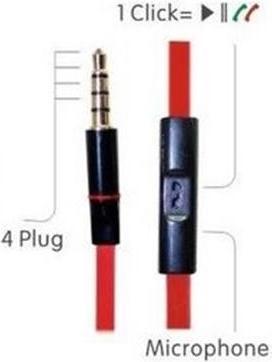 Actual product image Rebeltec wired headphones AUDIOFEEL2 red (No noise cancellation, Cable)