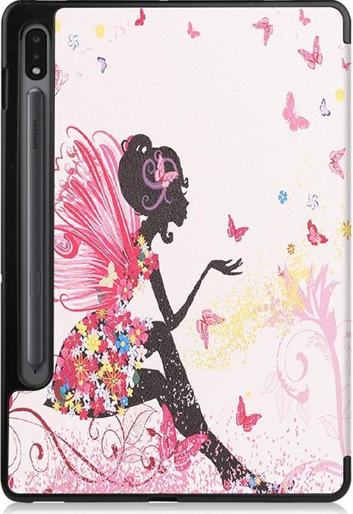 Productafbeelding Cover-Discount Galaxy Tab S7 (11.0) - Tri-fold Smart Case Elfe Butterfly (Galaxy Tab S7 11.0 (2020))