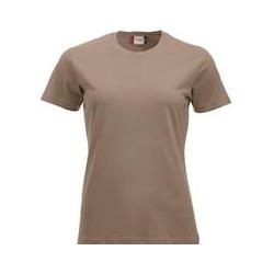 Clique, Damen, Shirts, Damen T-Shirt Classic-T 029361, Baumwolle, Caffe Latte, Grösse M, Braun, (M)