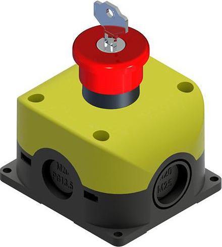 Actual product image RS PRO Key Release Emergency Stop Push Button, Thr