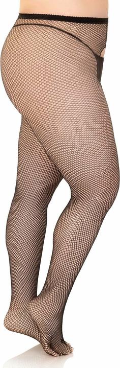 Productafbeelding Leg Avenue Visnetpanty met open kruis Zwart (46, 50)