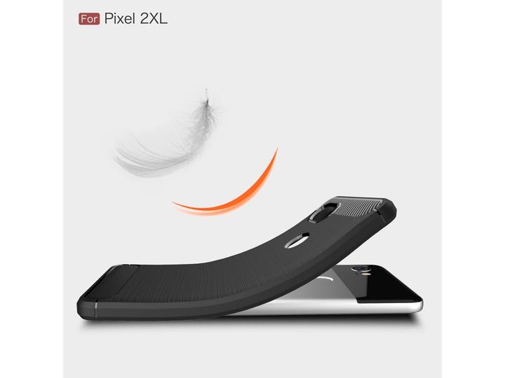 Produktbild Screenguard Google Pixel 2 XL Hülle Carbon Brushed Soft TPU (Google Pixel 2 XL)