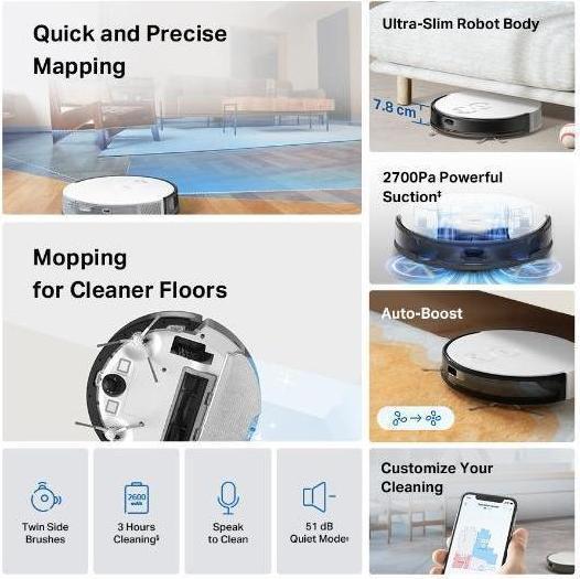 Actual product image TP-Link TAPO RV20 MOP - MagSlim LiDAR hoover and mop robot (Vacuum mopping robot)
