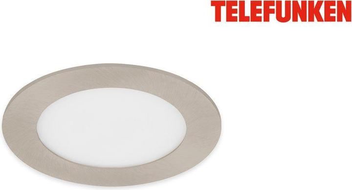 Image du produit Telefunken LED encastrable dimmable IP23 WiFi RGBW 6W 600 lm blanc chaud - blanc lumière du jour ronde nickel (600 lm)