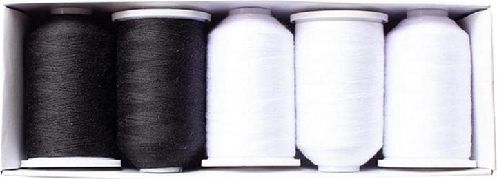 Actual product image Mono Quick Nähgarn-Set Mini – King Schwarz/Weiss (1000 m)