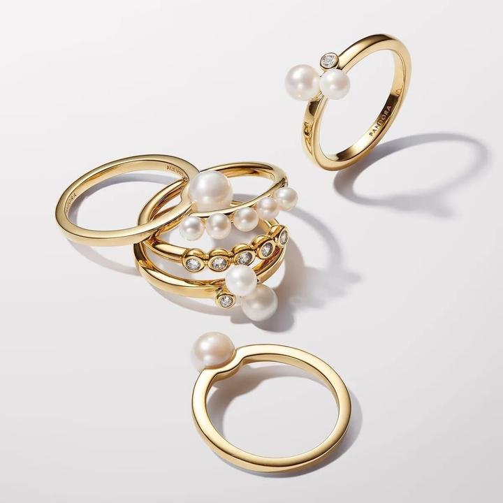 Produktbild Pandora Behandelte Süsswasserzuchtperle Ring (56, 925 Silber)