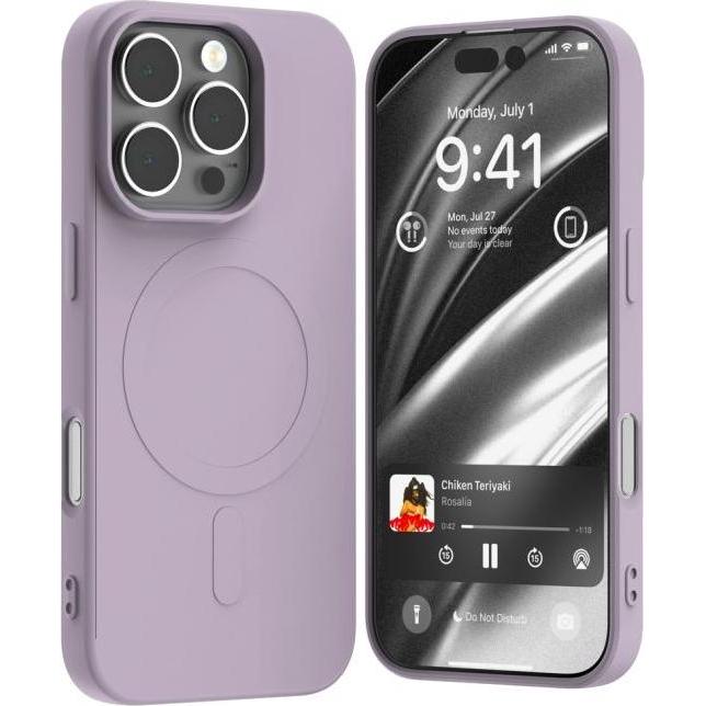 Goospery Semi Silicone MagSafe Series (Apple iPhone 16 Pro), Smartphone Hülle, Violett