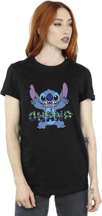 Immagine prodotto Disney Lilo And Stitch Ohana Blue Glitch Maglietta Ampia Donna (XL)