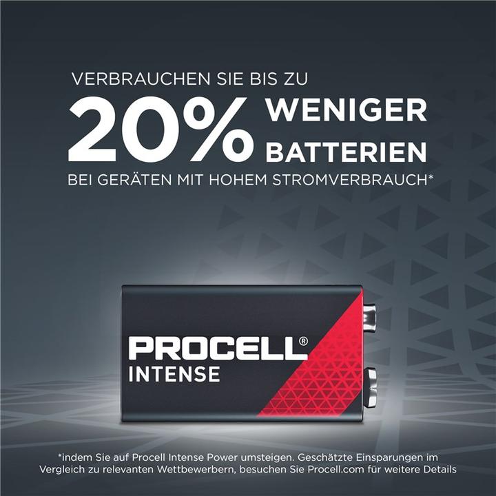 Produktbild Duracell Procell Intense Power (10 Stk., 9V Block, 673 mAh)
