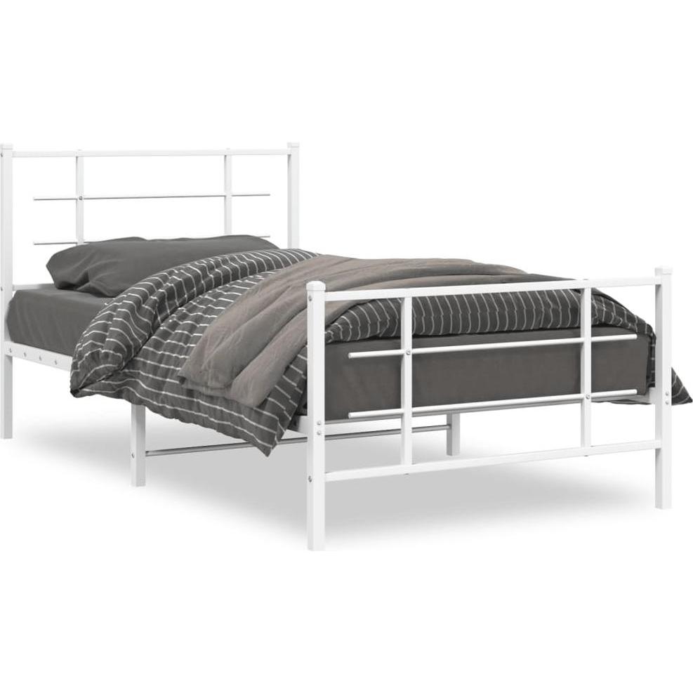 VidaXL, Bett, Bettgestell mit Kopf- und Fussteil (100 x 190 cm)