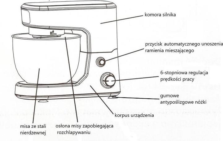 Produktbild Feel-Maestro MR560 mixer Stand mixer White (500 W)