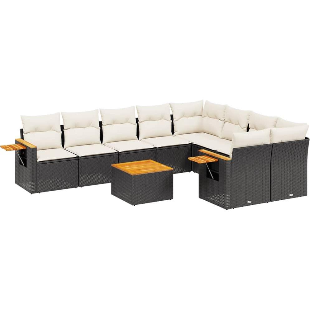 VidaXL, Gartenlounge, 10-tlg. Garten-Lounge-Set mit Kissen