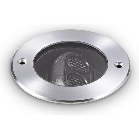 Ideal lux, Gartenbeleuchtung, TAURUS LED Einbauleuchte 6W Stahlfarben IP67 warmweiss 277004 (420 lm, IP67)