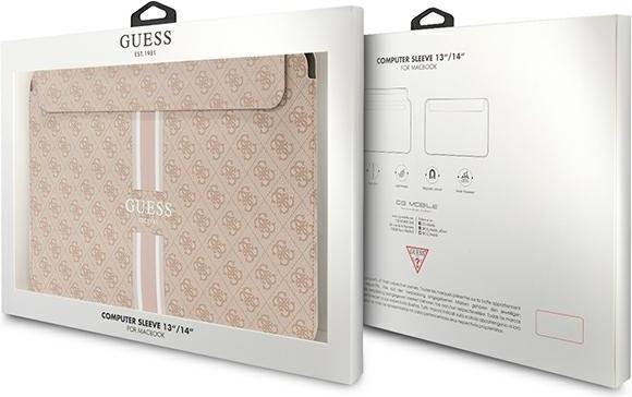 Actual product image Guess PU 4G Printed Stripes Computer Sleeve 13/14 - pink (14")