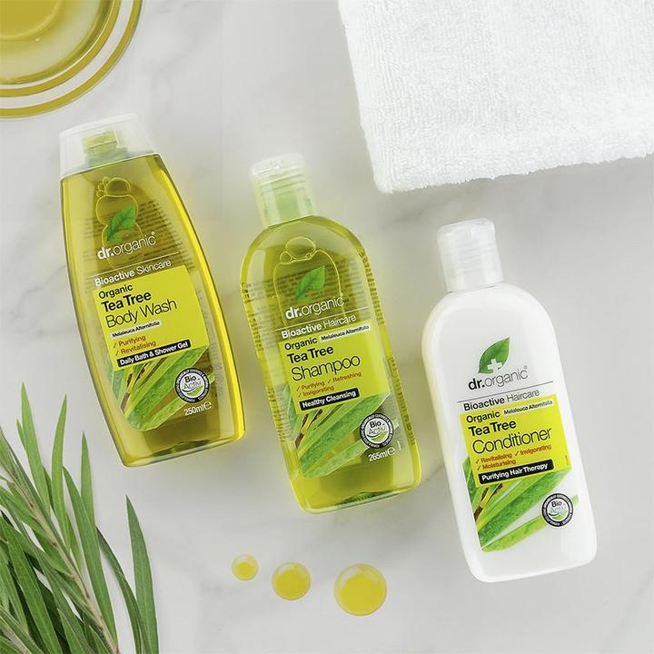 Actual product image Dr. Organic BIOACTIVE ORGANIC Tea Tree Shampoo 265 ml (265 ml, Liquid shampoo)