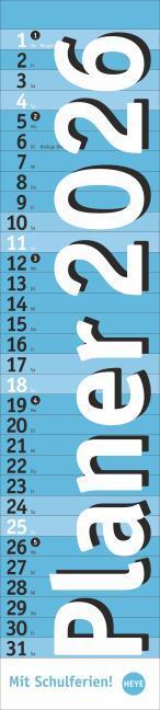 Langplaner, hellblau 2026 (11 x 49 cm)