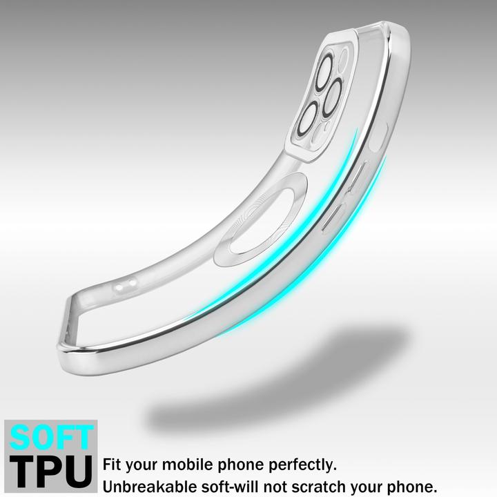 Produktbild Cadorabo TPU Hülle Chrome mit Kameraschutz für Apple iPhone 13 PRO MAX (Apple iPhone 13 Pro Max)