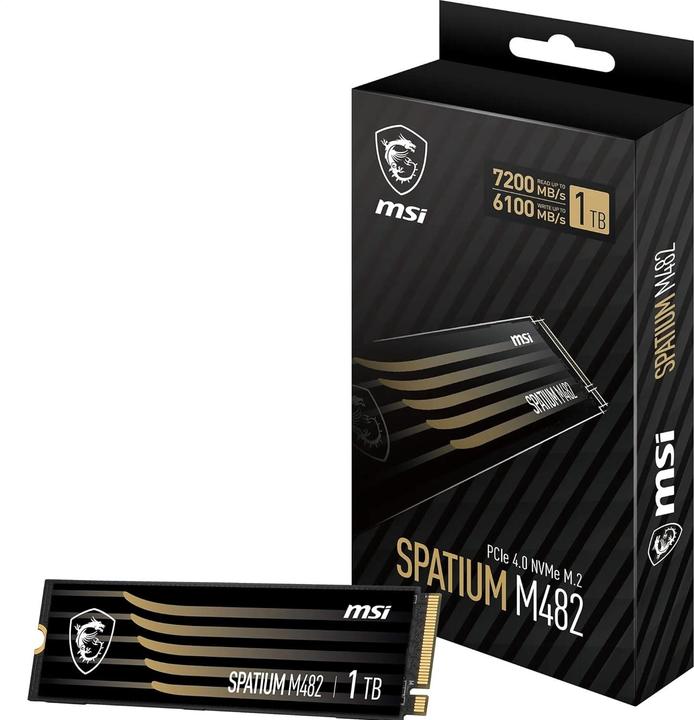 Image du produit MSI SSD 1TB M.2 Gen4 Spatium M482 PCIe 4.0 (1000 Go, M.2 2280)