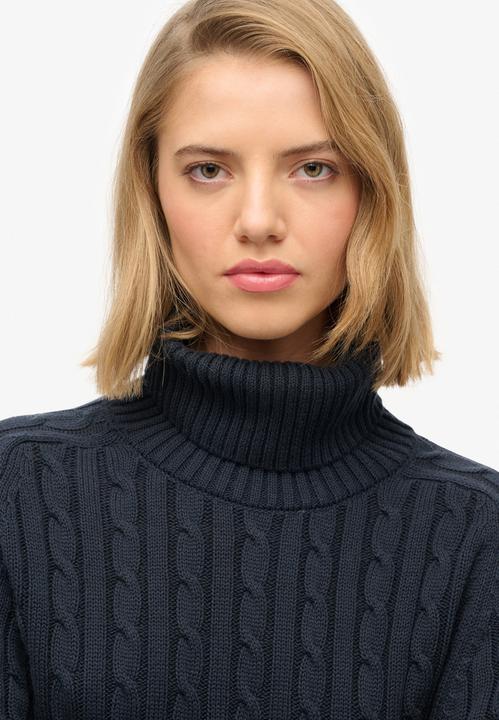 Actual product image Superdry Slouchy Cable Roll Neck Sweater (S)