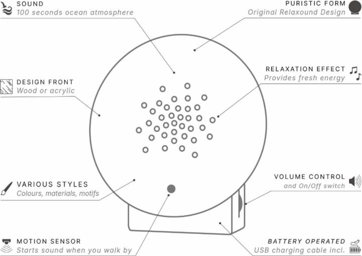 Produktbild Relaxound Oceanbox (11 x 5 x 11.5 cm)