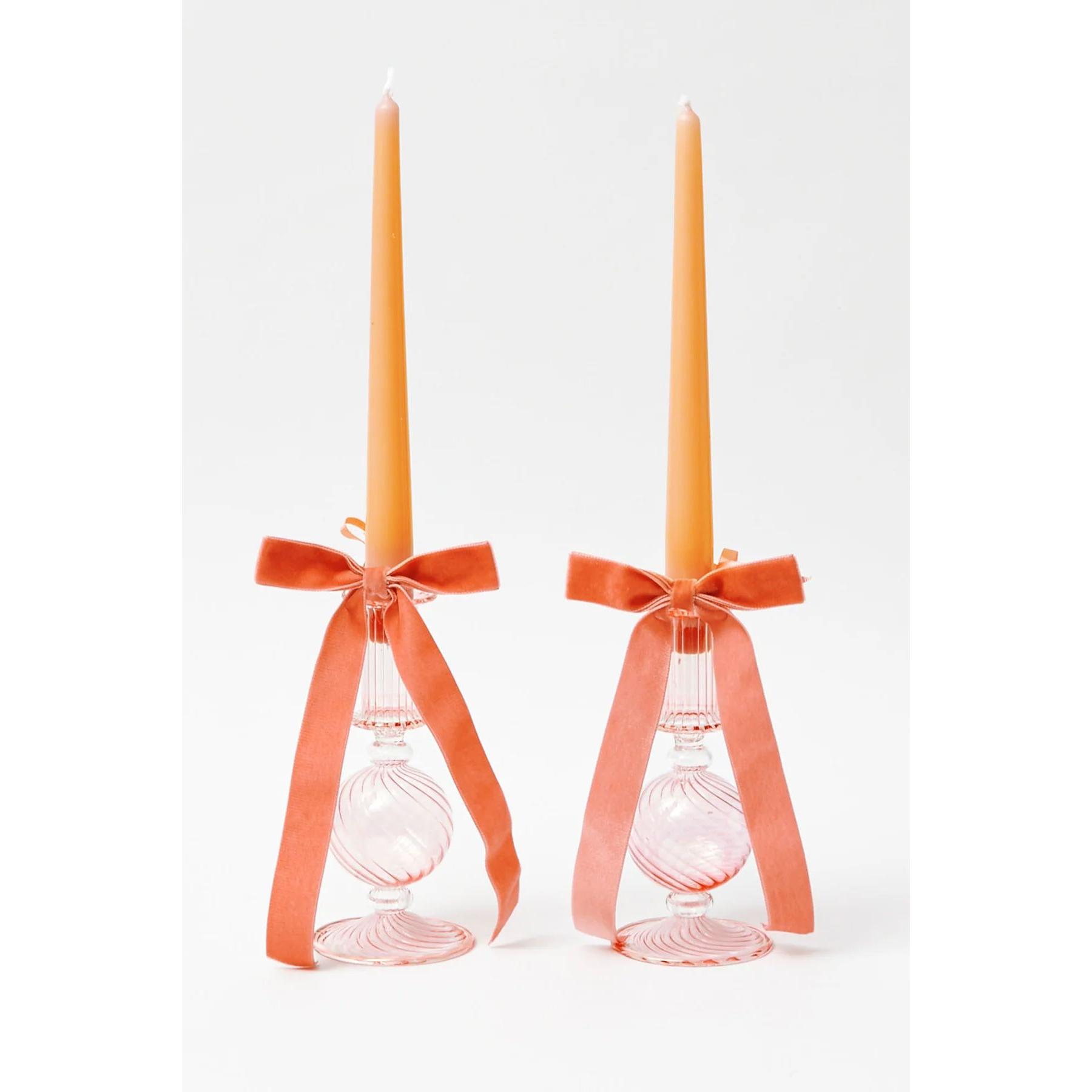 Hanah Home, Candela, Kindle Xmas Orange Candle Set 2 Pieces (2 pz.)