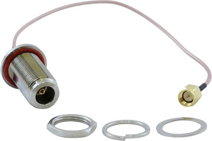 Actual product image Wireless Instruments PIGTAILS NF - SMA R/A PLUG 20C - Pigtail N female Bulkhead to SMA R/A, 20 cm