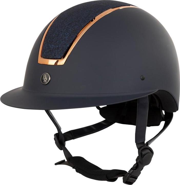 Actual product image BR Equestrian Equipment riding helmet with polo visor omega painted glitter (55 - 57 cm)