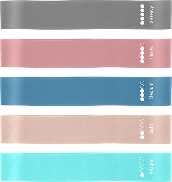 Produktbild Stride 5er Set Fitnessbänder Widerstandsbänder Yoga Pilates (0.15 m)
