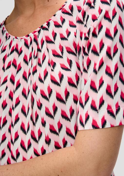 Produktbild s.Oliver Bluse Crêpebluse mit Faltenausschnitt (34)