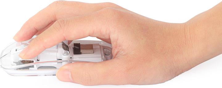 Actual product image Manhattan MH Transparent 4D mouse, White