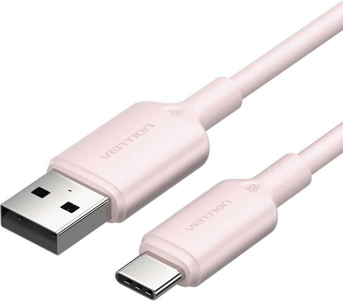 Produktbild Vention USB 2.0 A to USB-C 3A cable CTQPH 2M (pink) (2 m, USB 2.0, 60 W)