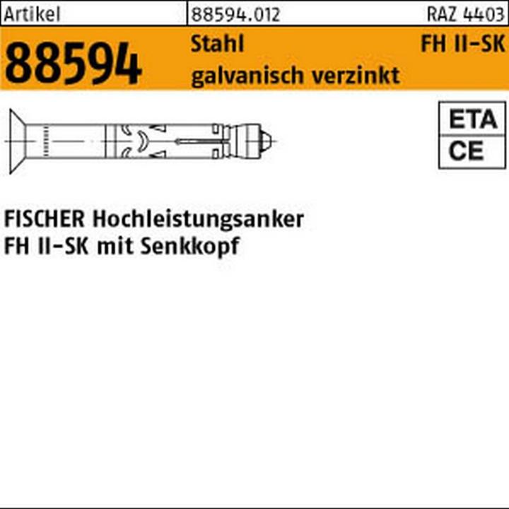 Produktbild Fischer Hochleistungsanker FH II 15/50 SK (25 Stk.)