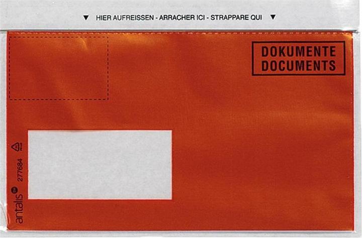 Antalis Enveloppe pour documents C6/5 print, fenêtre à gauche, 1000 pièces, rouge (C6/5, 1000 pièce(s))