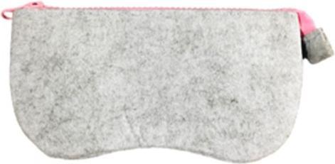 Actual product image Bekos Soft Felt Glasses Case with Zipper Pink