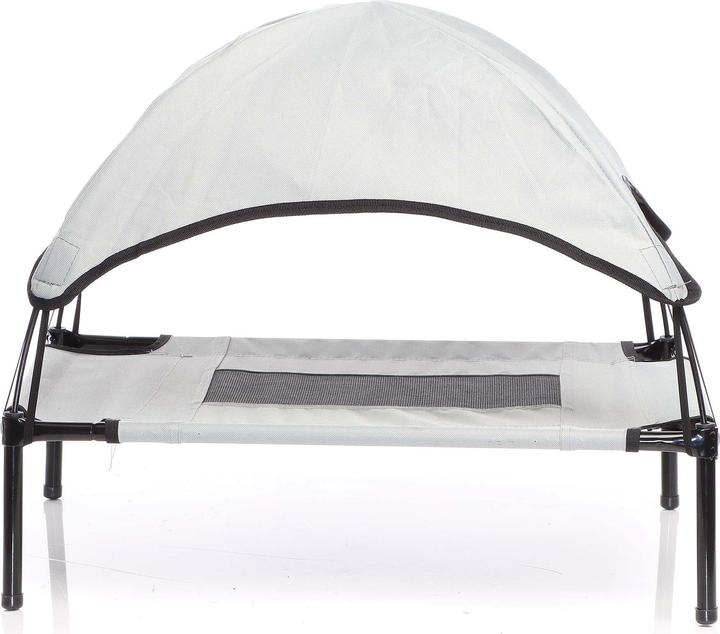 Actual product image Wiltec Portable Outdoor Relax Pet Bed Canopy Dog Bed S Grey (Dog)